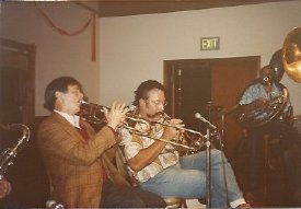 Ben & Kendrick playing their horns